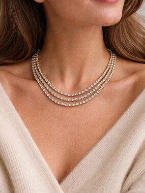 Elegant Gold and Silver Layered Necklace